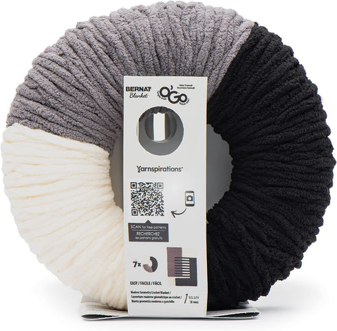 Bernat Blanket O'GO Yarn, 2 Count, Monochrome......