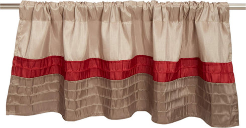 Madison Park Amherst Single Panel Faux Silk Rod Pocket Curtain With Privacy Lining for Living Room, Window Drapes for Bedroom and Dorm, 50x18, Red...