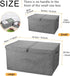 2 Pack Storage Boxes with Lids and Handles, Collapsible Linen Storage Bins Organizer Containers Baskets Cube with Removable Divider for Home Bedro...