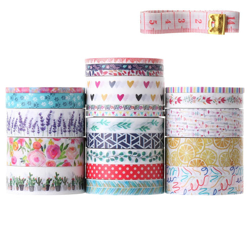 Mr. Pen- Washi Tape Set, 21 Rolls, Decorative Cute Floral Washi Tape for Bible Journaling, Bullet Journal Supplies...