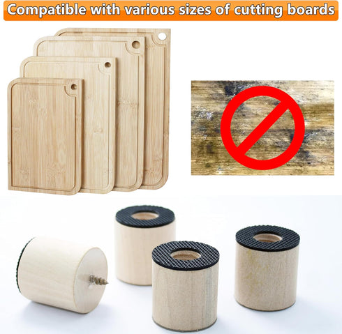 Feet for Cutting Board, Non Slip Feet Wooden Foot, Self Adhesive Feet for Cutting Board Appliance...