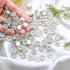 200 pcs Rhinestone Embellishments Crystal Decoration Brooch Button Flatback DIY Craft for Flower Headband Dress Accessory 14mm (200 PCS Silver)...