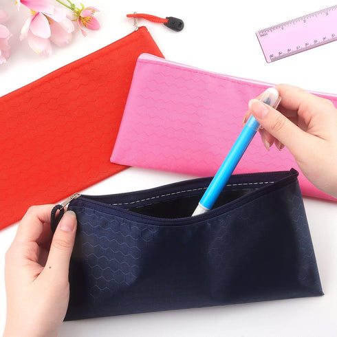 Tamaki 12 Pack Zipper Pencil Pouch Pencil Bags, Zipper Pencil Pouches Bulk, Waterproof Pencil Case, for Organizing Storage Office Supplies Bills C...