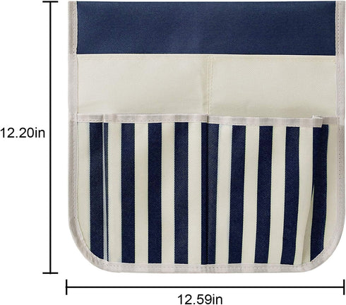 Garden Kneeler Tools Bag, Blue White Stripes, Oxford Cloth, 31x30cm...