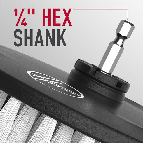 Hoover 6" Soft Bristle Cleaning Brush, Gentle Cleaning Brush for Whole-Home Cleaning, Drill and ONEPWR Cordless Scrubber Compatible, AH86100, Whit...