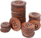 Chenkou Craft 20pcs Big Size 40mm(1 1/2") Brown Round Wood Buttons 4 Holes Craft Sewing Button (Light Brown, 40mm)...