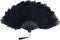 BABEYOND Vintage Style Folding Handheld Ostrich Feather Fan 1920s Flapper Accessories (Black)...