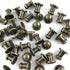 100 Sets 8x5x8MM Bronze Button Spikes and Studs Rivet Round Head Screw Back Leather Craft Rapid Rivet Punk Studs and Spikes for Clothing Shoes Bel...