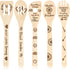 5Pcs Grandma Wooden Spoons Utensils Set, Cooking Utensils Non-Stick Carve Spoons Burned Bamboo Cookware Kitchen Gadget Kit Grandma Birthday Grandp...