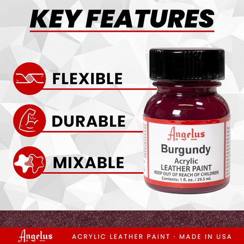 Angelus Acrylic Leather Paint, 1 Fl Oz (Pack of 1), Burgundy...