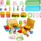 8 Set 20 Pieces Miniature Food Pretend Fast Food Play Toys Set Hamburger Fries Soda Pudding Milk Juice Doll Food Kitchen Accessory Toy for Kids Pa...