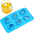 Fairly Odd Novelties Jewels Diamond Gem Flexible Shape 6 Ice Cube Tray Mold Blue Rubber Novelty Gag Gift, One Size...