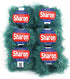 Sharon Soft Feather Fur Yarn 6 Skeins Total 10.5 oz (300g) (Green Mix)......