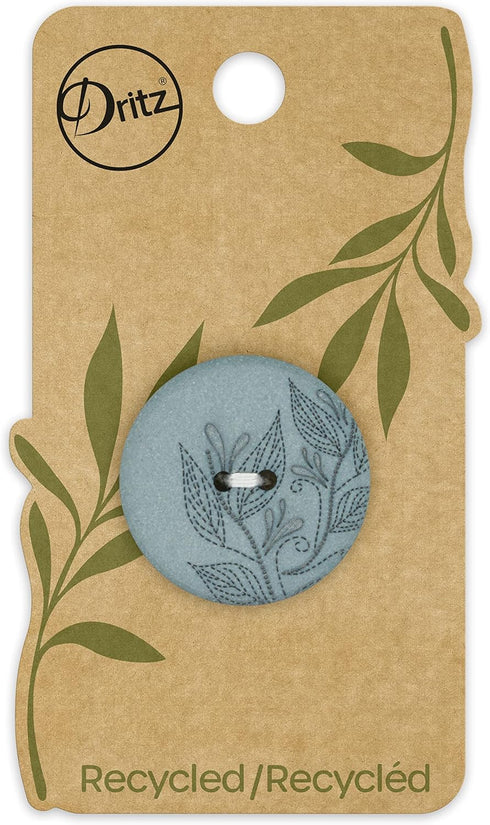 Dritz Round Floral, 28mm, Dark Turquoise, 3 Recycled Hemp Buttons, 28 mm, 3 Count...