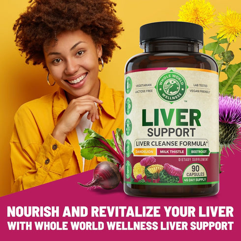 Advanced Liver Cleanse Detox & Repair Formula for Adult with Milk Thistle, Organic Liver Detox & Support Supplement for Men and Women, 90 Pills Li...