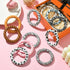 Stiesy 12 Pcs 12 Styles Animal Skin Printed Silicone Beads Ring Beadable O Ring 65mm Soft Silicone Focal Beads Bulk for Keychain Home Hanging Orna...