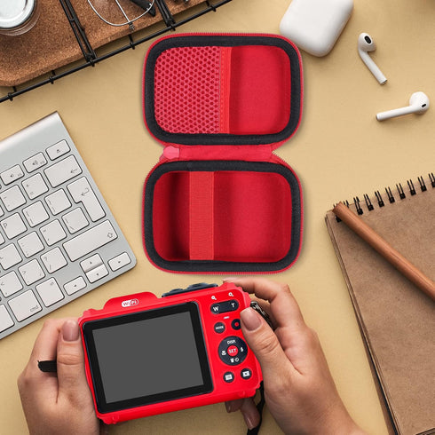 Aenllosi Hard Travel Case Compatible With Kodak PIXPRO WPZ2 Rugged Waterproof Digital Camera,Protective Case for Kodak Waterproof Video Camera(Red...