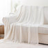 BATTILO HOME Cream Throw Blanket for Couch, Bedroom Decor Boho Throw Blanket, Decorative White Blanket Throw for Sofa Living Room, 50"x60"...