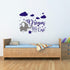 Elephant Nursery Wall Decal, Dream Big Little One Decal, Elephant Sticker, Baby Boy Girls Room Decor, Nursery Decals, Cloud and Star Nursery A42 (...