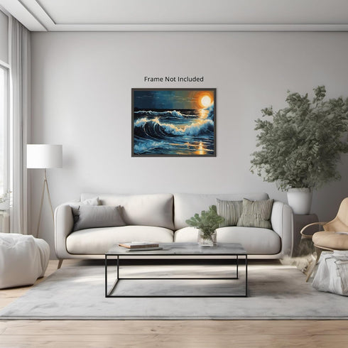 Posterizer 1 pcs- beach and the sea-abstract art 11-Landscape & Nature Art-Floral Botanical Art- Decor for Home & Office- unframed wall art...