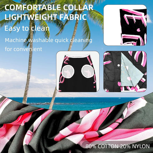 Hawaii Dog Shirt, Dog Owner Matching Clothes, Pet Summer T-Shirts Floral Breathable Cool Clothes Hawaiian Shirts for Dog Cats Owner and Pet Shirts...