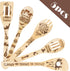 Eartim Hocus Pocus Wooden Cooking Utensil Set - 5Pcs Halloween Kitchen Cooking Gadget Natural Carve Bamboo Spoon Slotted Spatula Non-Stick Cookwar...