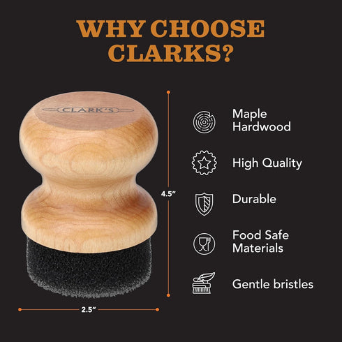 CLARK'S Food Grade Mineral Oil & Wax Applicator for Round Wood Cutting Board, Butcher Blocks, Bamboo, and Utensils – USA Maple Construction...