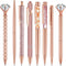 8 Pcs Ballpoint Pen for Women Fancy Black Ink Pens Gifts for Journaling Liquid Sand Glitter Pen Bridal Shower Gifts for Wedding Women Office Desk ...