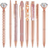 8 Pcs Ballpoint Pen for Women Fancy Black Ink Pens Gifts for Journaling Liquid Sand Glitter Pen Bridal Shower Gifts for Wedding Women Office Desk ...