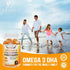 Omega 3 Fish Oil Gummies, Heart Healthy Omega 3 Gummy Supplement with High Absorption DHA & EPA, Extra Strength Joint & Brain Support, Omega 3 Fis...