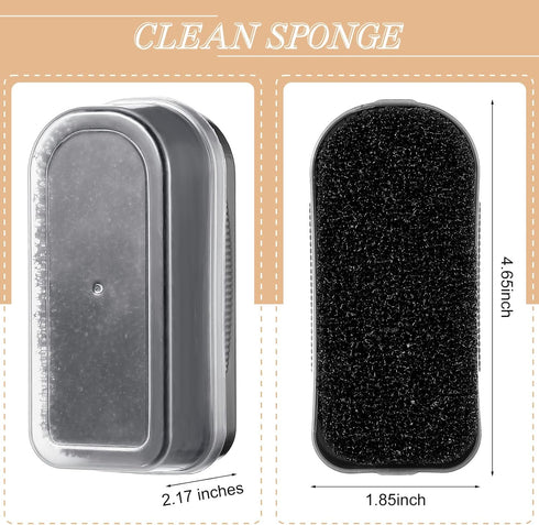 Patelai 2 Pcs Felt Brushes Felt Hat Cleaner Cowboy Hat Brush Cleaning Kit Hat Brush and Cleaning Sponge Set Horse Hair Wood Hat Brush Hat Clean Sp...