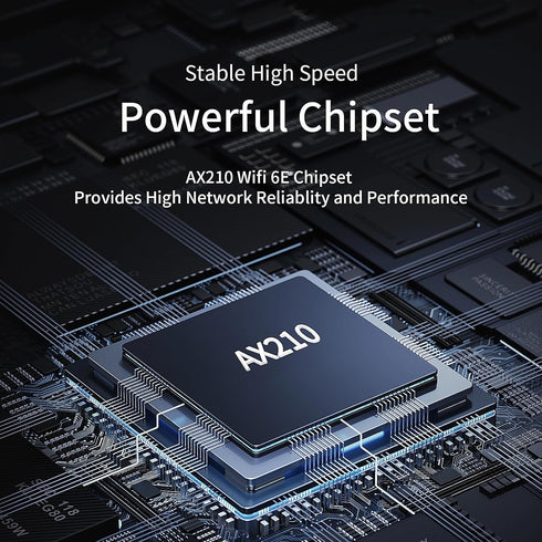 AX210NGW WiFi Card,WiFi 6E M.2 laptop Wireless Card,Bluetooth 5.3 5400Mbps Tri-Band Wireless Module Internal Network Adapter for Laptop,Ultra-Low ...