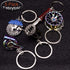 FEBRYTOLD 5 Pcs Car Parts Model Key Chains - Colorful Turbo, Black Manual Gearbox, Tire Rim, Blue Brake Rotor, Red Spring Shock-absorber Keychains...