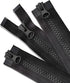 Wavebeexs 28 Inch Jacket Zipper, #5 Zipper for Jacket (3 Piece), Black Plastic Coat Zippers Replacement, Separating Zipper for Coat, Down Jacket, ...