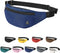 Fanny Pack With 4-Zipper Pockets-Crossbody Bags For Women And Man-Crossbody Bag With Adjustable Strap For Travel Running Hiking Walking Workout Bl...