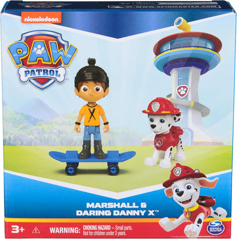 Paw Patrol Marshall & Daring Danny X Figures Set with Skateboard, Kids Toys for Boys and Girls Ages 3 and Up...