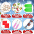 21 Pcs Christmas DIY Diamond Key Chain Ornaments 5D Painting Key Ring Rhinestone Pendant Decorative Hanging Ornament Dot Art Kits Diamond Art Chri...