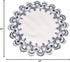 White Navy Blue Jacquard Peacock Tail Lace Doily, Placemat, Table Centerpiece, Table Topper (23 inch Round)...