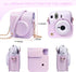 Protective Case for Fujifilm Instax Mini 12 Instant Camera, PU Camera Case with 64 Pocket Mini Photo Album, Cute Camera Strap, Photo Border Sticke...