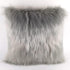 A Fluffy Throw Pillow Cover Covered by Gray Long Hair for Couch Sofa Bed Decoration in Bedroom or Livingroom,18 X 18 inch?Gray...