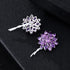 2 Pcs Sliver Rhinestone Buttons Crystal Embellishments for Clothing Jewelry Making DIY Decoration Bottons for Sewing Crafts Wedding Bridal (Purple...