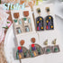 Sitsink Bookshelf Polymer Clay Cutters - 14 Pcs Bookcase Dangle Clay Cutters for Polymer Clay Earrings, Mini Potted Plant Clay Earring Cutters, 3D...