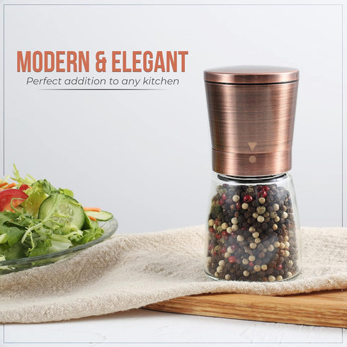 Pepper Grinder or Salt Shaker for Professional Chef - Best Spice Mill with Brushed Stainless Steel, Special Mark, Ceramic Blades, and Adjustable C...