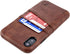 Dockem Wallet Case for iPhone XR: Built-in Metal Plate for Magnetic Mounting & 2 Credit Card Holders (6.1" Exec M2, Synthetic Leather, Brown)...