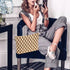 Cosmetic Bags for Women-Checkered Travel Cosmetic Bag Aesthetic Women Handbags Purses Makeup Brushes Organizer Storage Makeup Bag Pouch Pencil Cas...