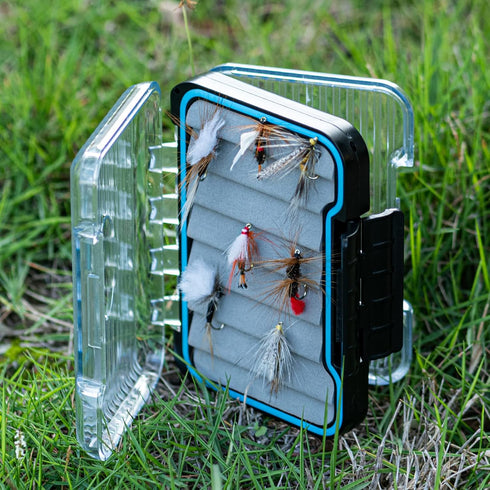 Goture 3Pcs Fly Fishing Box Double Sided Waterproof Tackle Case Flies Storage(Sponge Insert-4.25 * 3.07 * 1.26in)...