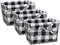 DII Farmhouse Chicken Wire Storage Baskets with Liner, Small, Vintage Black & White Check, 9x7x6", 3 Piece...