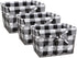 DII Farmhouse Chicken Wire Storage Baskets with Liner, Small, Vintage Black & White Check, 9x7x6", 3 Piece...