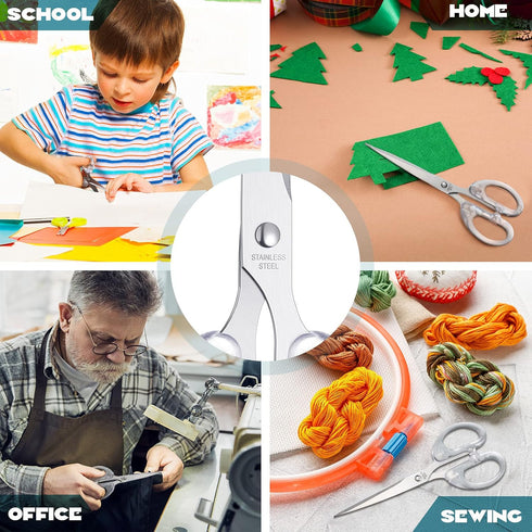 3 Pieces 6.3 Inches Acrylic Scissors Clear Silver Scissors Fabric Scissors Straight Acrylic Stainless Steel Multipurpose Craft Scissors for Office...