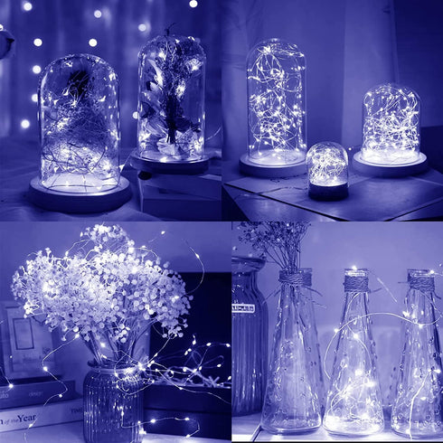 ZNYCYE 10 Pack Fairy Lights Battery Operated?10ft 30 LED String Lights 8 Modes with Timer Waterproof Fairy Lights for DIY Wedding Party Bedroom Ma...